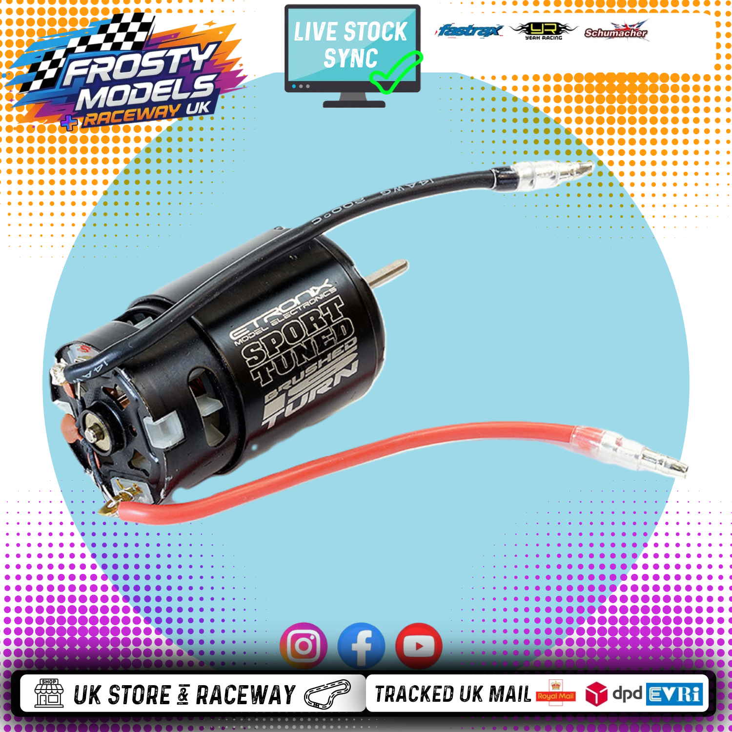 ETRONIX - SPORT TUNED BRUSHED 550 MOTOR - 15T (Turn) (FAST) - (Off Road Buggies & Trucks) ET0300-15