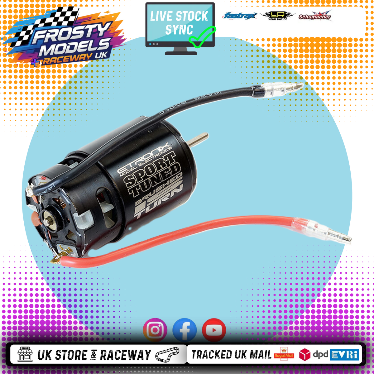 ETRONIX - SPORT TUNED BRUSHED 550 MOTOR - 15T (Turn) (FAST) - (Off Road Buggies & Trucks) ET0300-15