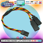 ETRONIX - 15CM 22AWG JR TWISTED Y LEAD EXTENSION WIRE - Servo Y Lead (Splitter) Use to add extra feed to fan, transponders or servos - ET0752