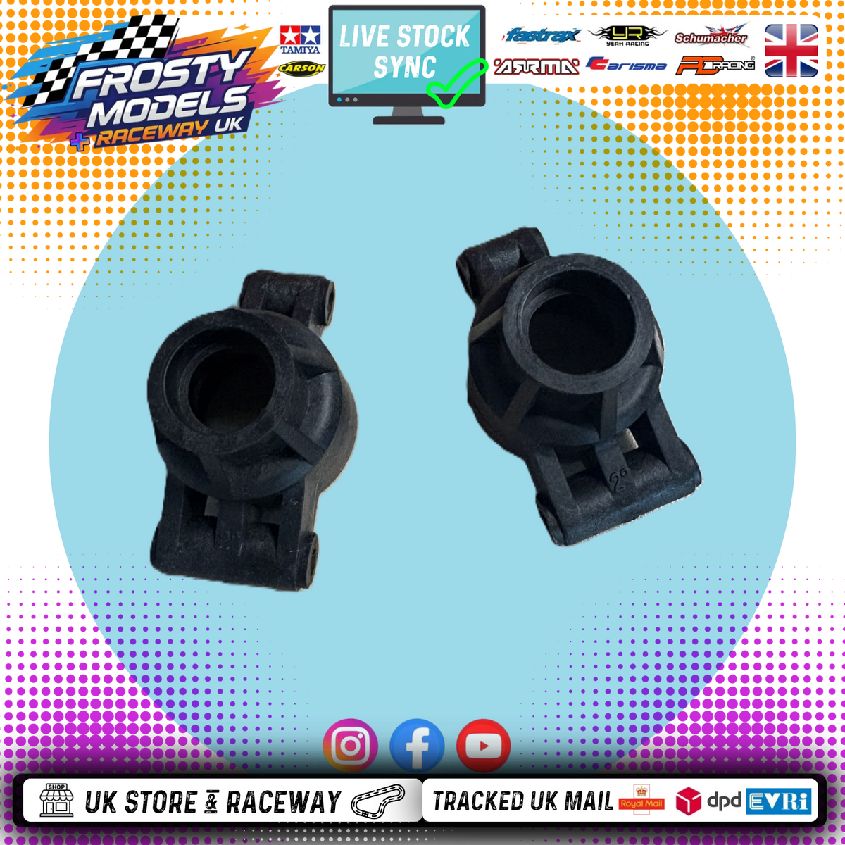 Tamiya (NIB) 53673 - RC 2degre TOE-IN REAR UPRIGHT (Fits TT01E) NOT IN ORIGINAL PACKAGING