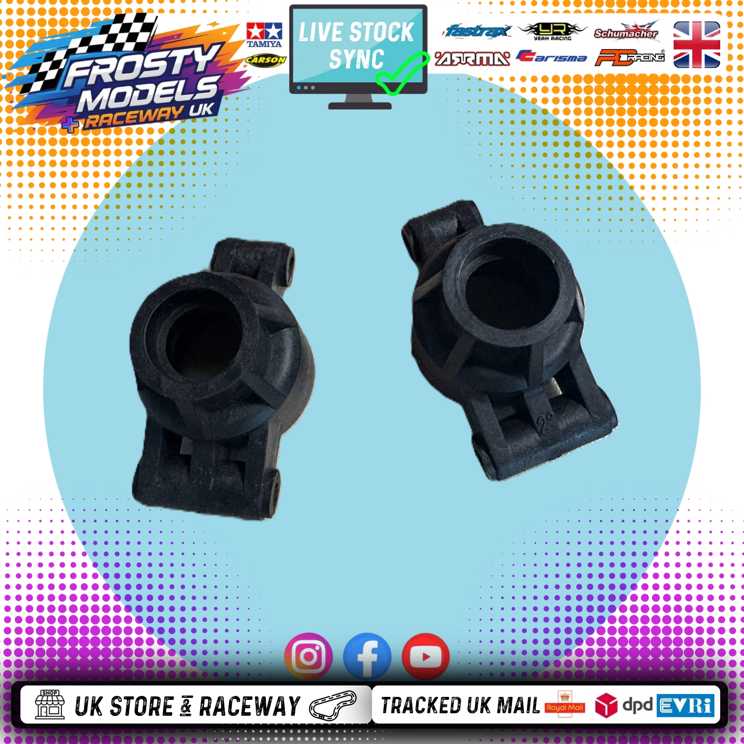 Tamiya (NIB) 53673 - RC 2degre TOE-IN REAR UPRIGHT (Fits TT01E) NOT IN ORIGINAL PACKAGING
