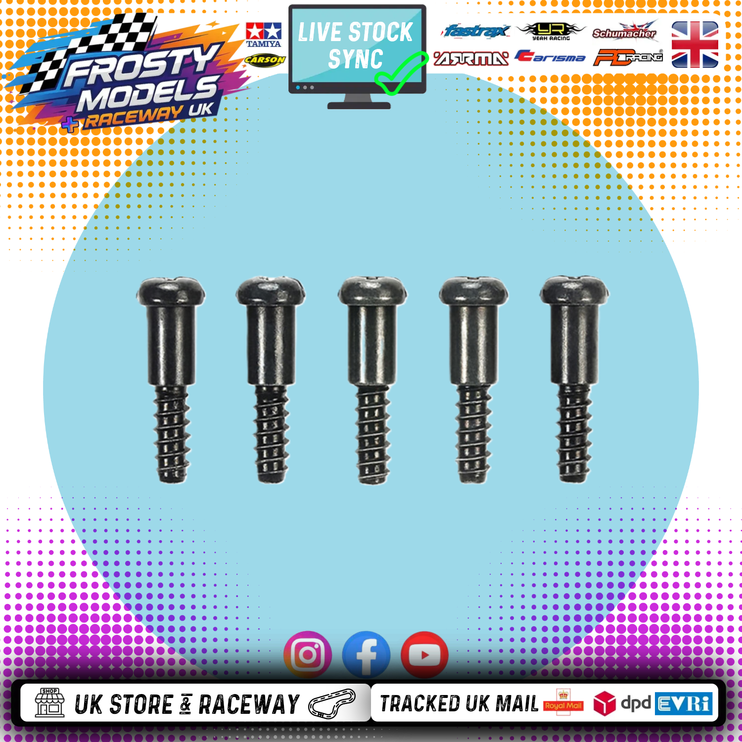 TAMIYA - RC 3X14MM TAPPING SCREW 44002 Item No. 50582 (Step Screws)