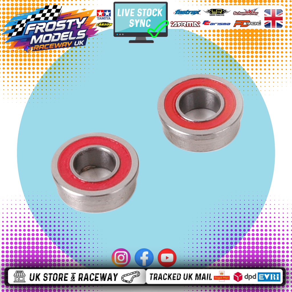 Schumacher - Ball Bearing - 1/4X1/2 Flanged Red Seal (pr) - U3939 For ATOM Rear Axle