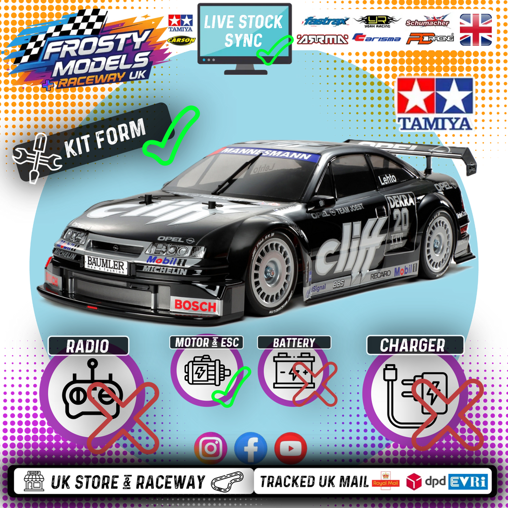 TAMIYA 58701 - OPEL CALIBRA V6 CLIFF KIT - 1/10 RC 4WD CAR (TT01E) INC's ESC & MOTOR