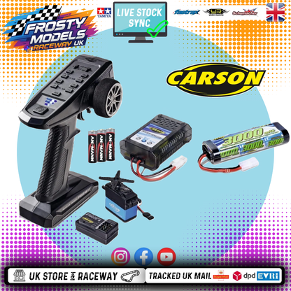 Carson - Reflex Wheel Pro 4 RTR Electric Set Combo (Fast Charger, 3000mah Nimh Battery, Servo, Handset, Receiver & AA Batteries) C500112