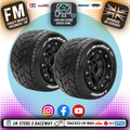 LOUISE RC - MT-ROCKET ON-ROAD T-MAXX SOFT 1/2" OFFSET HEX 17MM BLACK (2pcs) - Monster Truck Tyres & Wheels Pre Glued - L-T3328SB