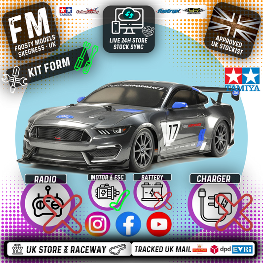 TAMIYA 58664 - Ford Mustang GT4 (TT02) 4WD 1/10 TOURING CAR (INC'S ESC & MOTOR ONLY)