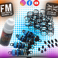 YEAH RACING - Alloy 55mm Damper Shocks Set 4pcs BLUE (DSG-0055BU) Fits TT01E Euro Truck & M-Chassis)