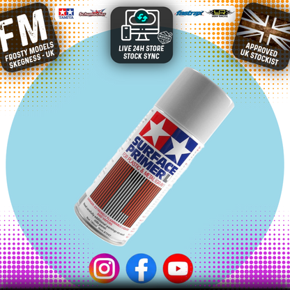 Tamiya - Surface Model ABS / Wood / Metal Spray Primer L Grey - 87042 (180ML)