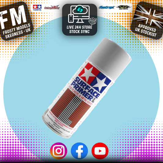 Tamiya - Surface Model ABS / Wood / Metal Spray Primer L Grey - 87042 (180ML)