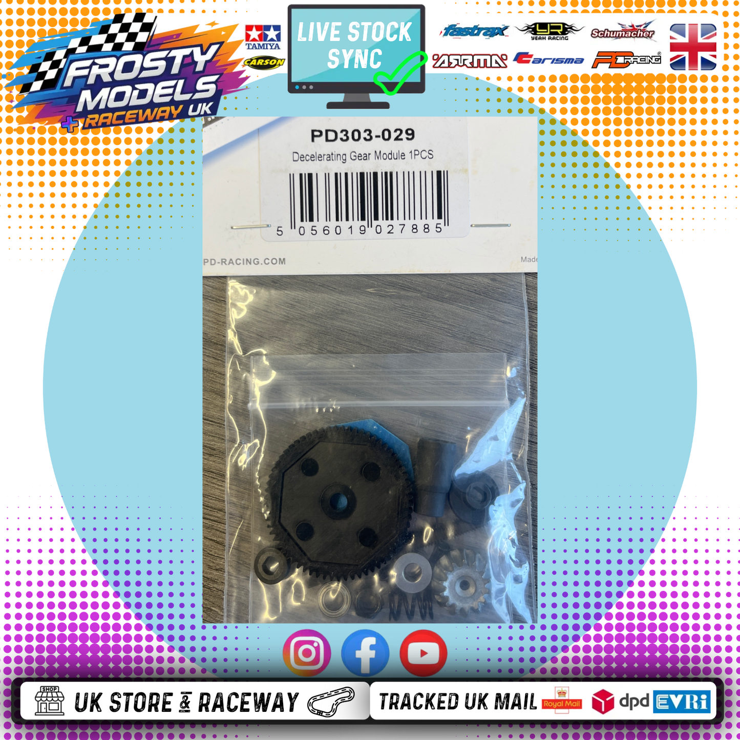 PD Racing TK16 & TR16 Spares - Spur gear kit - PD303-029