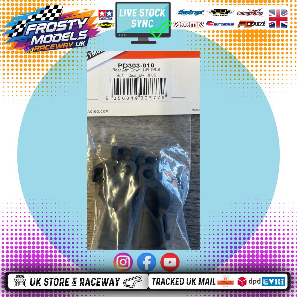 PD Racing TK16 & TR16 Spares - Rear arm set - PD303-010