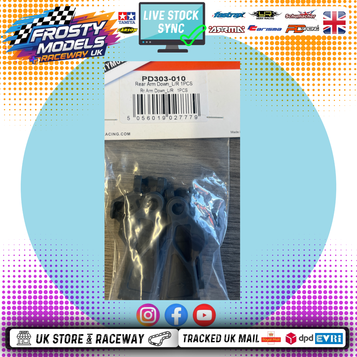 PD Racing TK16 & TR16 Spares - Rear arm set - PD303-010
