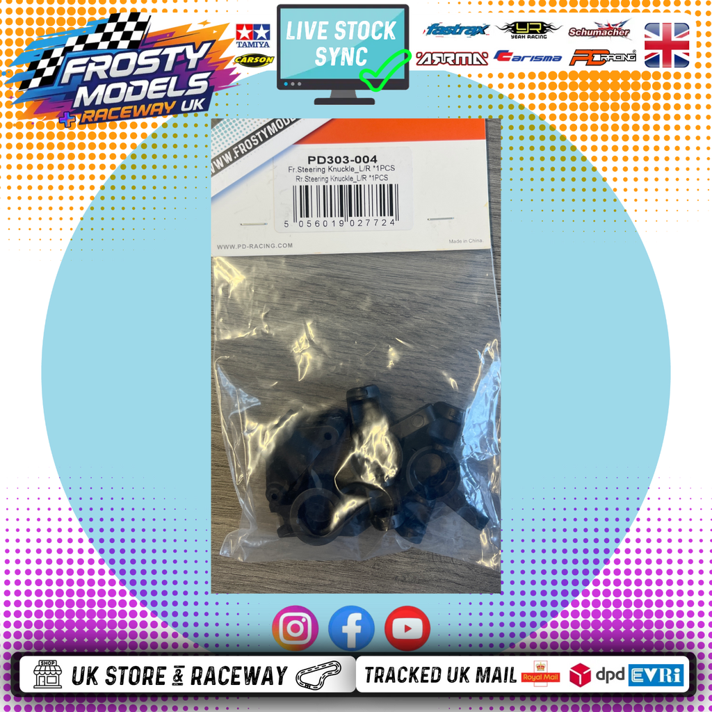 PD Racing TK16 & TR16 - Front and Rear steering knuckles - (left and right) - (2pcs) PD303-004