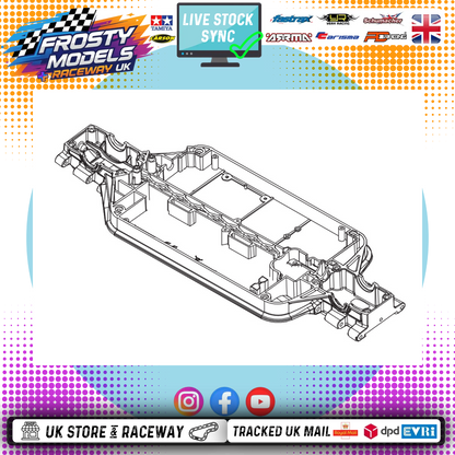 PD RACING SPARES - 1/10TH TK10 & TR10 - Chassis  1PCS - PD861-050