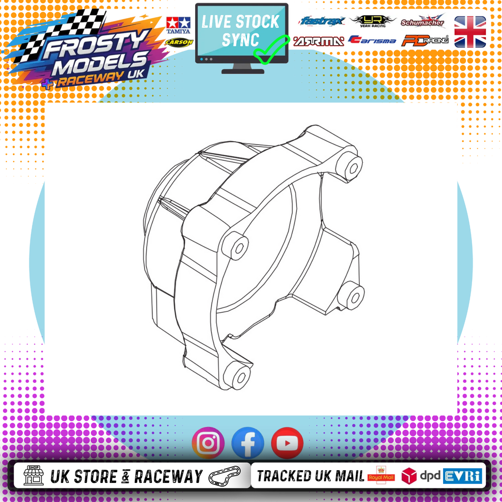 PD RACING SPARES - 1/10TH TK10 & TR10 - Gearbox Centre cover - PD861-029