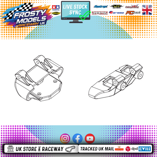 PD RACING SPARES - 1/10TH TK10 & TR10 - Front & Rear Bumper Base 1PCS - PD861-023