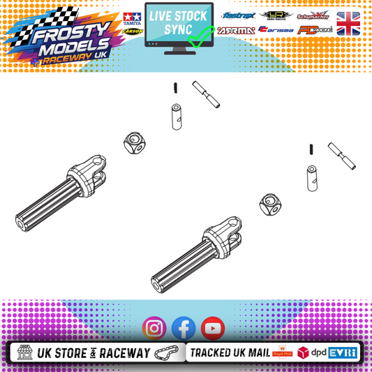 PD RACING SPARES - 1/10TH TK10 & TR10 - Slider Shaft Male Assembly 2PCS - PD861-016