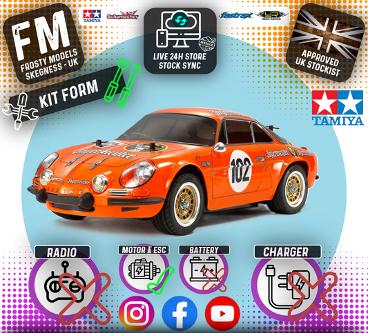 TAMIYA 58708 - RC 1/10 Alpine A110 Jägermeister 1973 (M06) RWD M-CHASSIS CAR (ESC & MOTOR INCLUDED - Requires, Radio/Servo Set, Battery & Charger)