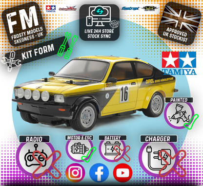 TAMIYA 47499 - PAINTED Opel Kadett GT/E (MB01) RC 2WD Car Kit - (Inc's ESC & Motor - Requires Radio Set, Servo, Battery & Charger) (M-chassis)