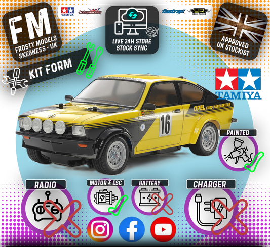TAMIYA 47499 - PAINTED Opel Kadett GT/E (MB01) RC 2WD Car Kit - (Inc's ESC & Motor - Requires Radio Set, Servo, Battery & Charger) (M-chassis)