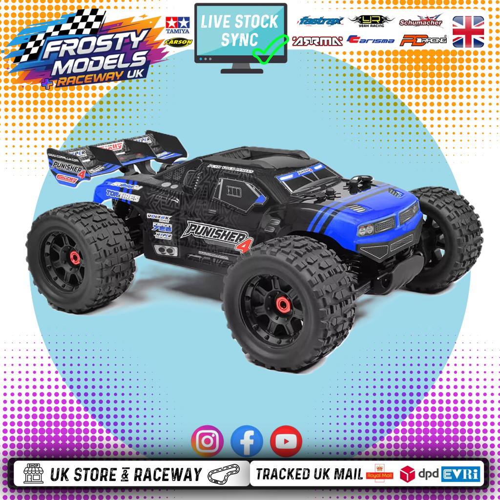 CORALLY - PUNISHER 4 BRUSHLESS 4S BASHER TRUCK RTR - BLUE - C-00292-B
