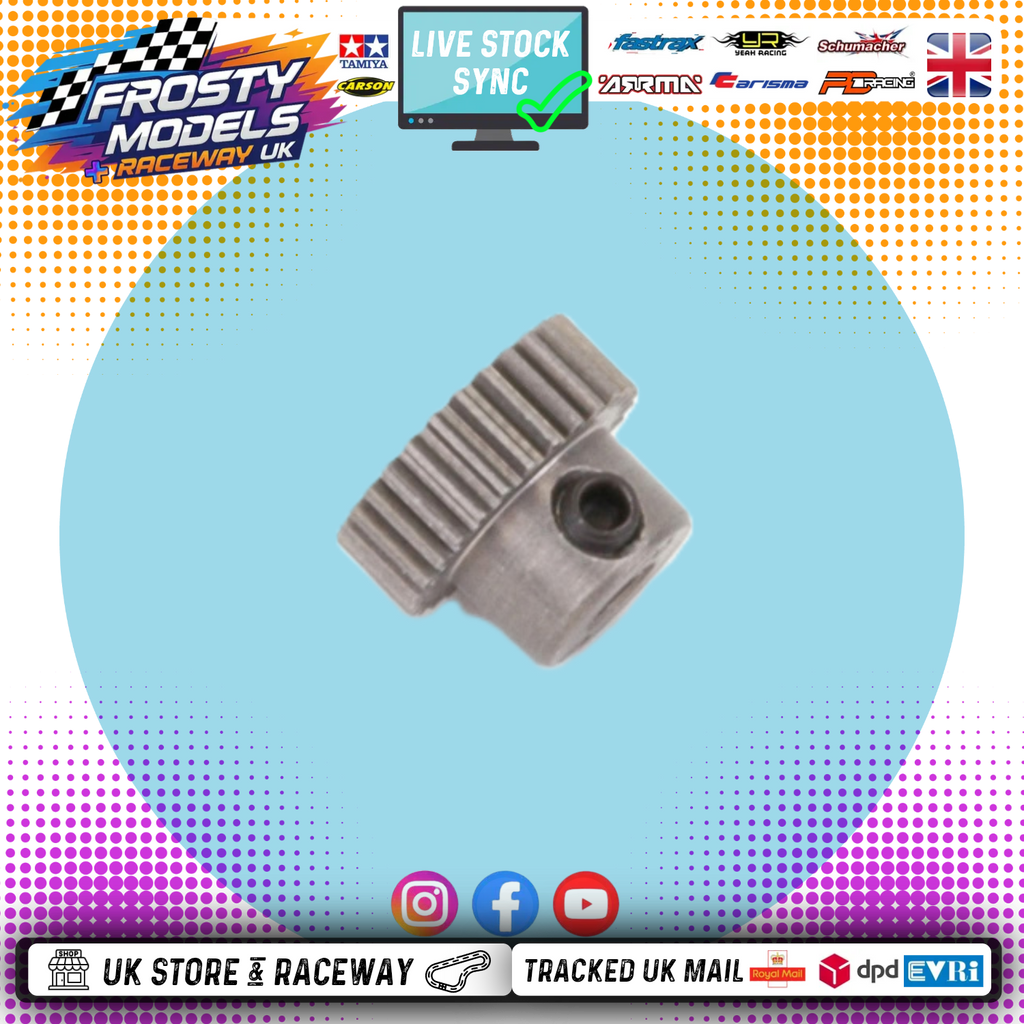 SCHUMACHER - RC CAR/BUGGY/TRUCK - MOTOR PINION - HARD ALLOY (64DP) 19-50T - MULTI LISTING