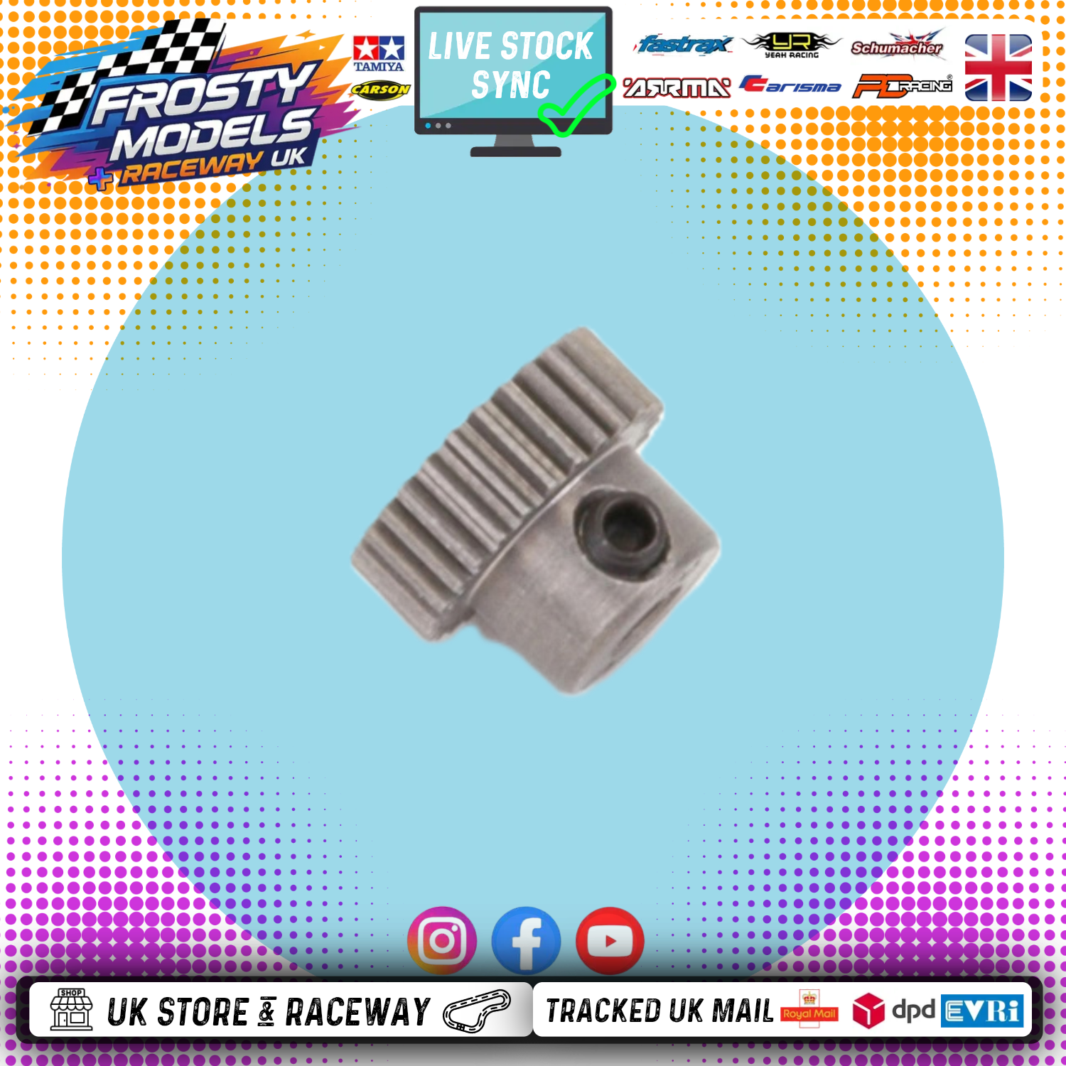 SCHUMACHER - RC CAR/BUGGY/TRUCK - MOTOR PINION - HARD ALLOY (64DP) 19-50T - MULTI LISTING