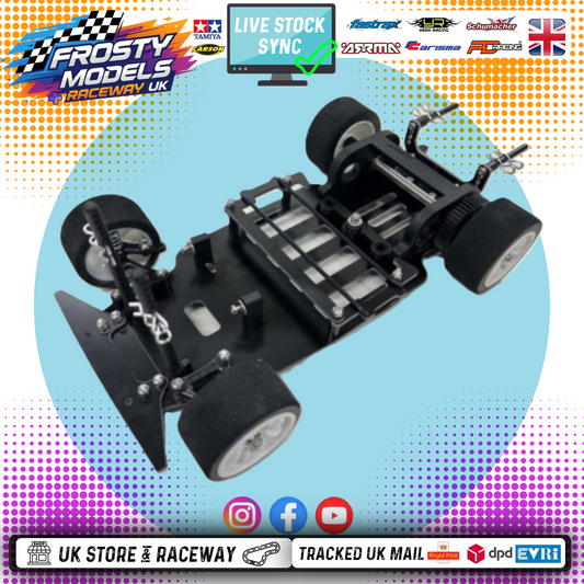 KAMTEC - GT12 1/12 Mini Racer RC Circuit Rolling Chassis Kit (Assembled) w/Body, Wheels & Tyres