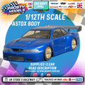 GT12 Supastox Body - Nissan Skyline- Clear Lexan - Fits 1/12 Car 205mm Wheelbase / 160mm Wide