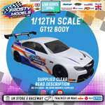 GT12 BMW M6 1/12 SCALE (CLEAR LEXAN) (Fits Atom) Body Shell (201mm wheelbase / 164mm wide)