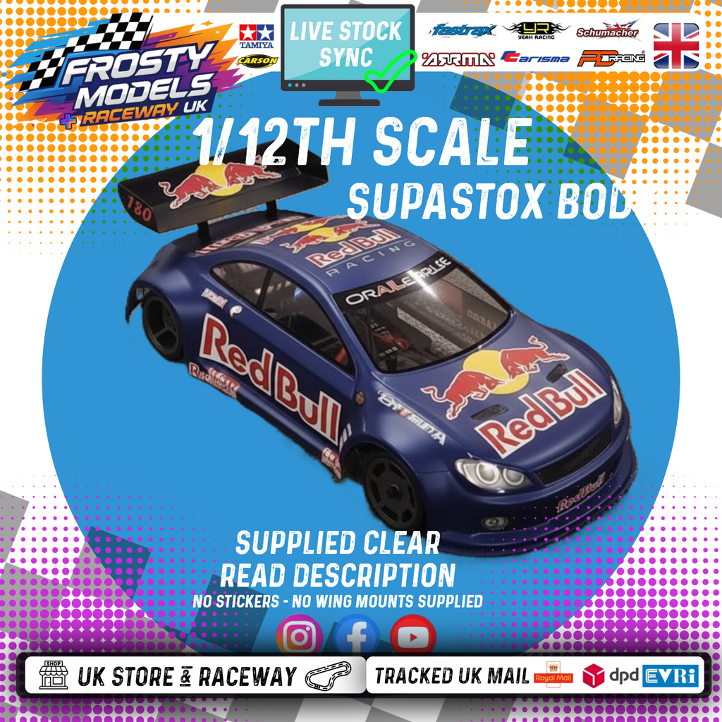 GT12 Supastox Body - Peugeot 206cc GT - Clear Lexan - Fits 1/12 Car 205mm Wheelbase / 160mm Wide