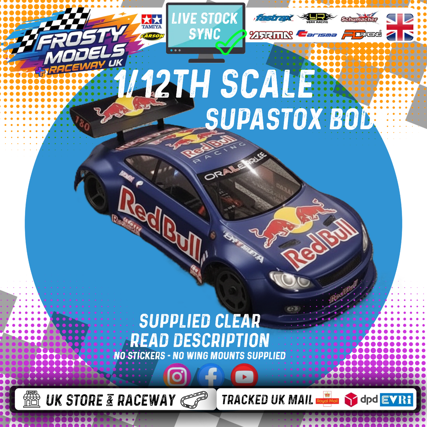 GT12 Supastox Body - Peugeot 206cc GT - Clear Lexan - Fits 1/12 Car 205mm Wheelbase / 160mm Wide
