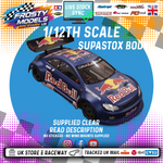 GT12 Supastox Body - Peugeot 206cc GT - Clear Lexan - Fits 1/12 Car 205mm Wheelbase / 160mm Wide