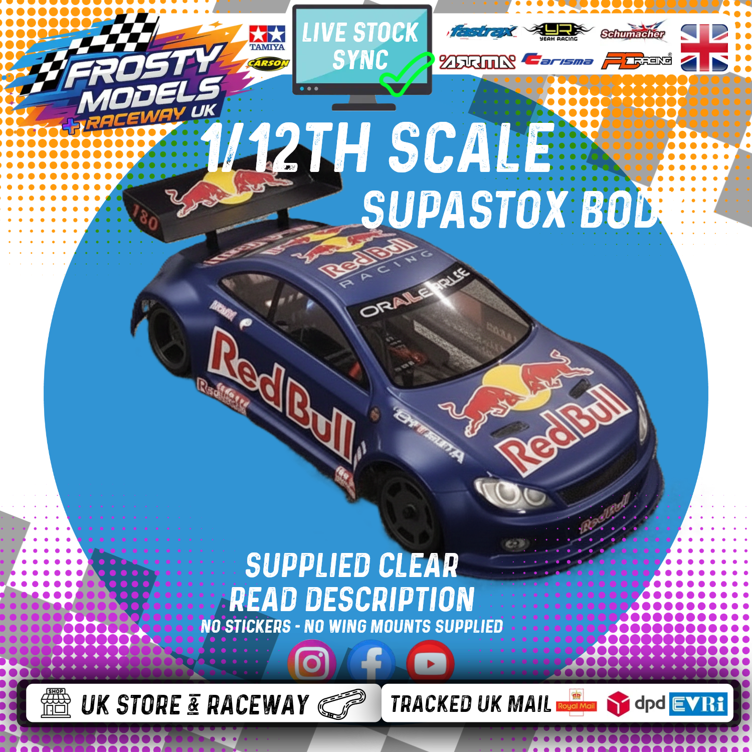 GT12 Supastox Body - Peugeot 206cc GT - Clear Lexan - Fits 1/12 Car 205mm Wheelbase / 160mm Wide