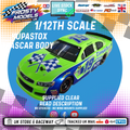 GT12 & 1/10 MTC Supastox NASCAR Body - Generic Chevy - Clear Lexan - Fits 1/12 Car 205mm & 210mm MTC Wheelbase / 164mm Wide (For NEW Frosty Raceway Oval)