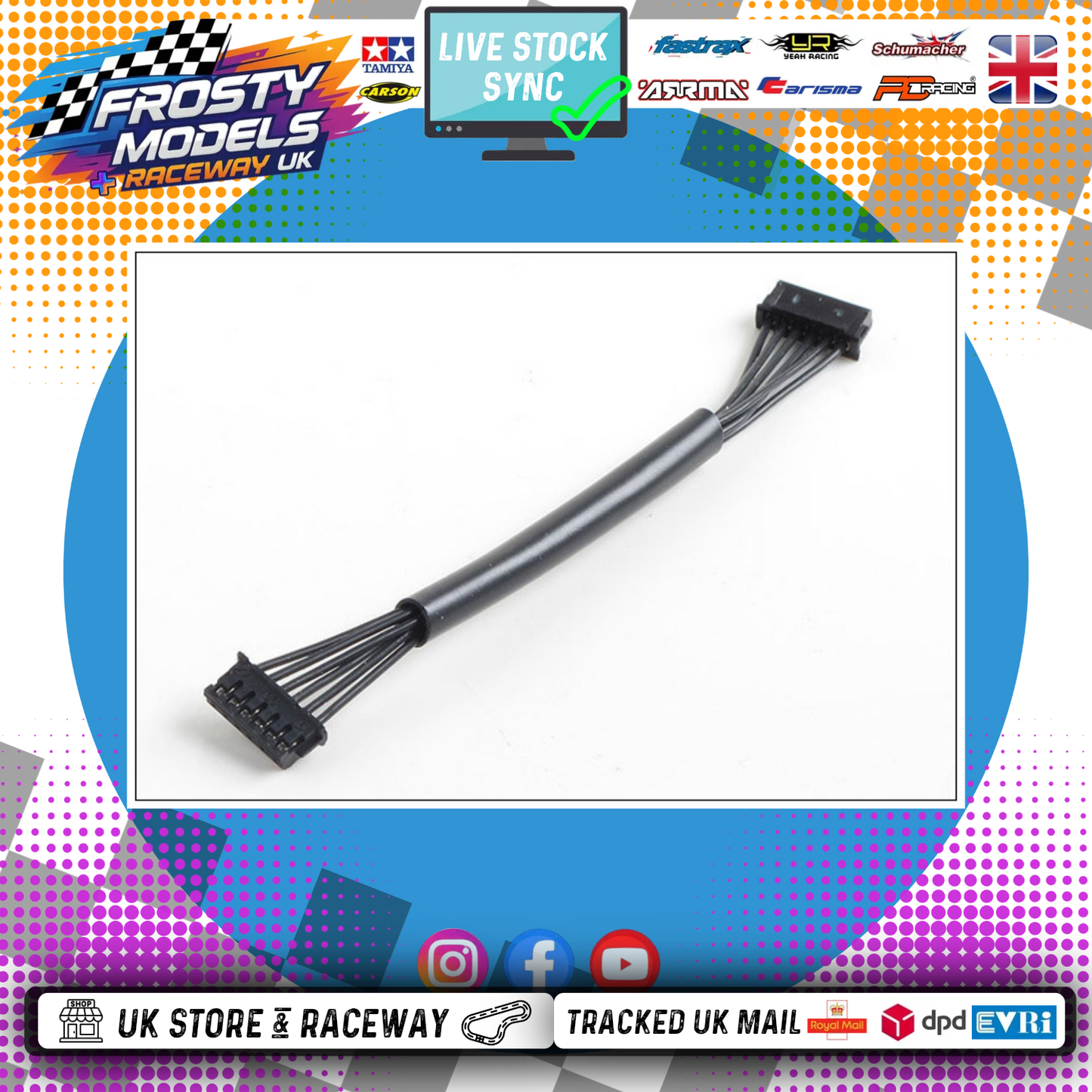 XERUN - Brushless Sensor Cable Wire - 80mm Long - HW2360800