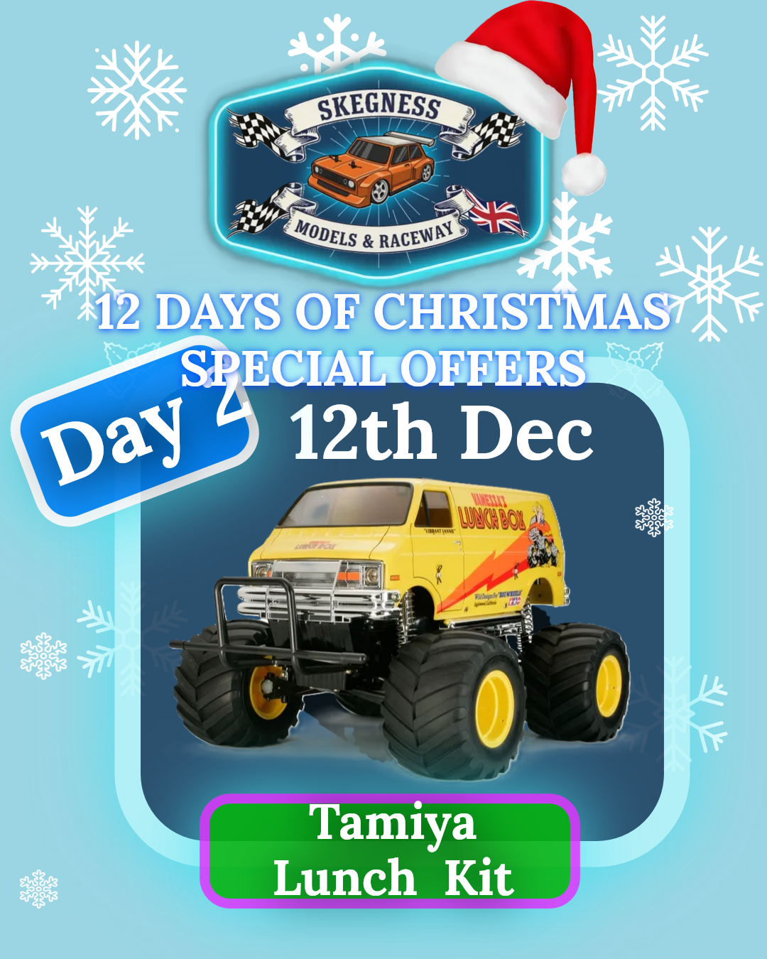 TAMIYA 58347 - RC LUNCH BOX KIT - 1/12 2WD Monster ruck - INC's ESC & MOTOR) (Requires: Radio, Servo, Battery & Charger)