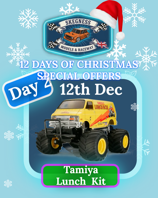 TAMIYA 58347 - RC LUNCH BOX KIT - 1/12 2WD Monster ruck - INC's ESC & MOTOR) (Requires: Radio, Servo, Battery & Charger)