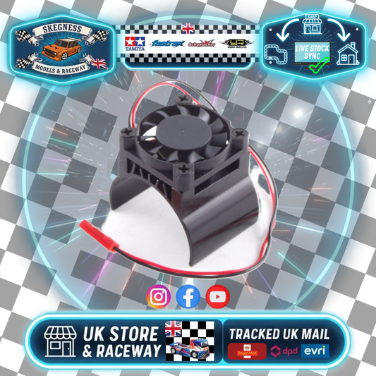 FASTRAX - ALLOY 540 SIZE 1/10 MOTOR HEATSINK FAN (FAN ON TOP - FITS TT01E)