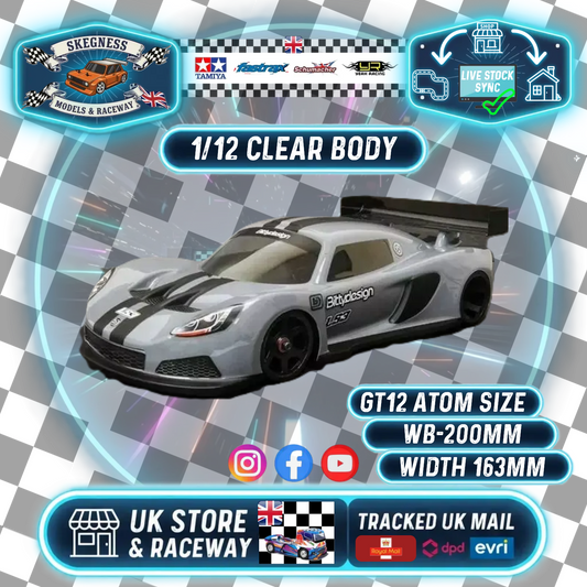 Bitty Design - 1/12 LS3 Supastox GT12 bodyshell - BRCA LEGAL - BD-GT12-LS3 (200mm wheelbase x 164mm wide)