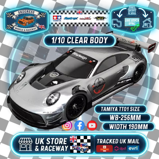 BITTY DESIGN - 'PORSCHE' P-GT3R 1/10 TC BODY SHELL 190MM - ETR LW - NOT PAINTED - BD-GT-190PGT3R