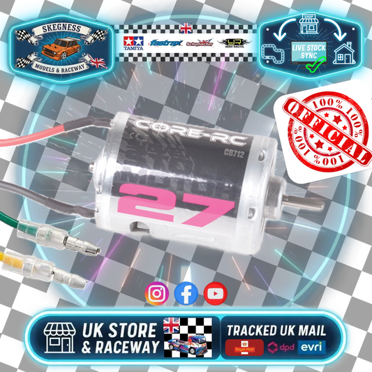 CORE RC - 27 TURN (FANNED) SILVER TIN CAN BRUSHED 1/10 540 MOTOR - CR712