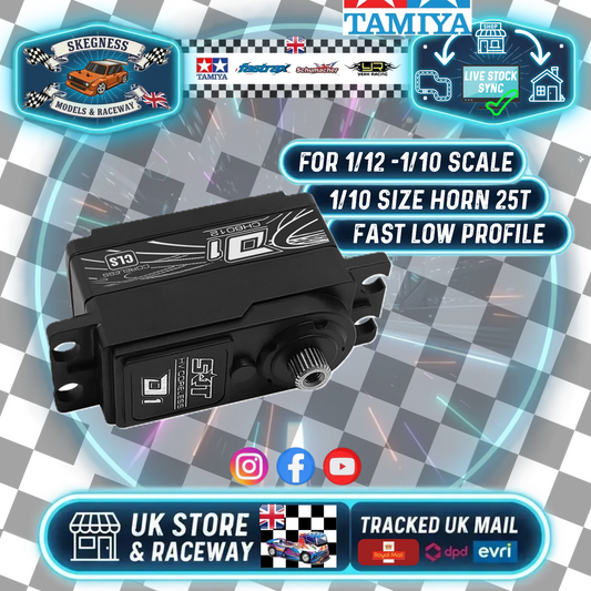 SRT - Metal Geared, Fast, Coreless & Low Profile - HV 6.0V ~ 7.4v STD Digital Servo - SRTCH6012 (6.0v): 0.07 sec - (Ideal for 1/10 On-road Cars / Euro Trucks)