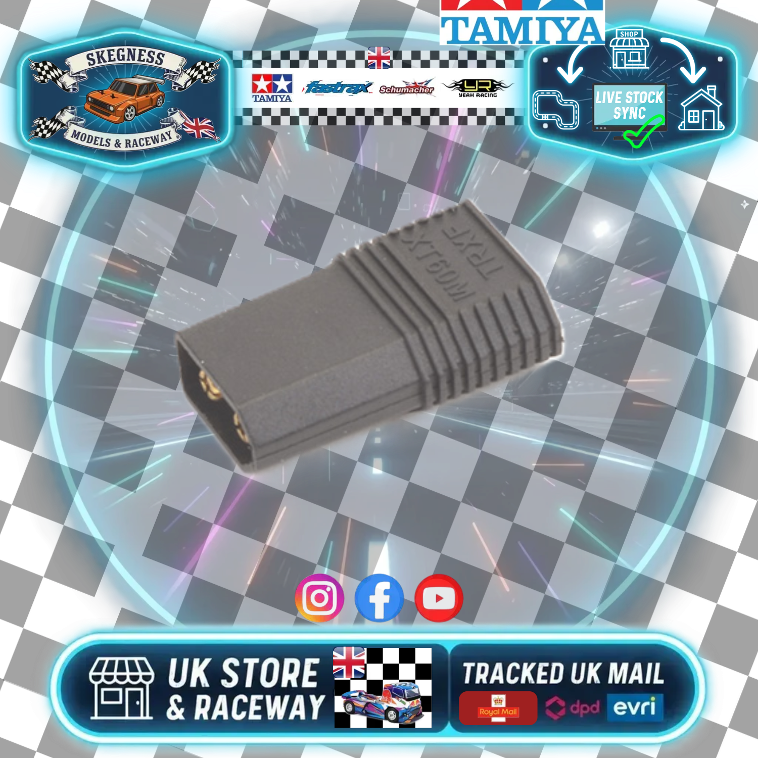 Traxxas TRX Female to XT60 Male Adaptor Plug - Adaptor - CR717