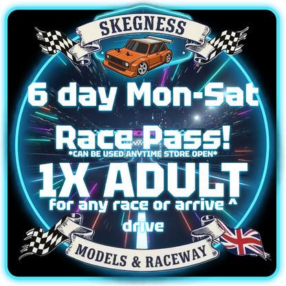 6day RACE PASS - ADULT (OWN VEHICLES) (Anyday Mon-Sat Arrive & Drive or Racing)