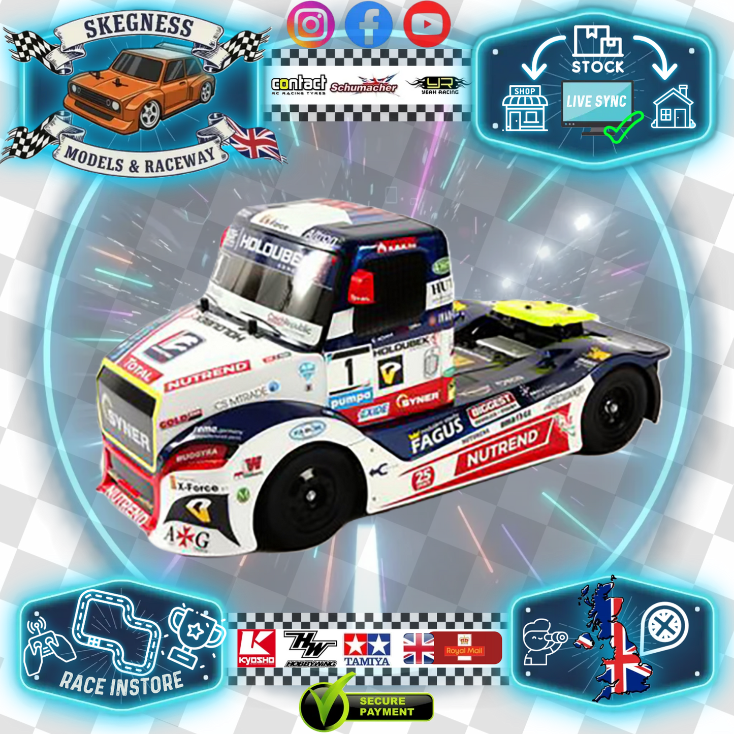 TAMIYA 58661 - BUGGYRA FAT FOX - RC EURO TRUCK KIT 1/14 4WD TT01E (WITH ESC & MOTOR)