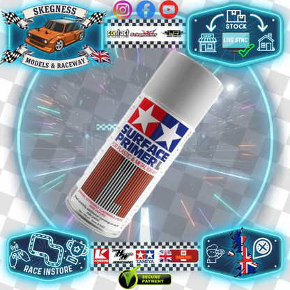 Tamiya - Surface Model ABS / Wood / Metal Spray Primer LARGE Grey - 87042 (180ML)