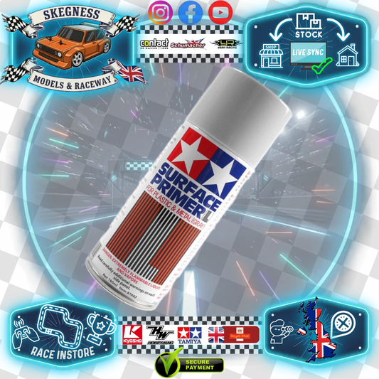 Tamiya - Surface Model ABS / Wood / Metal Spray Primer LARGE Grey - 87042 (180ML)