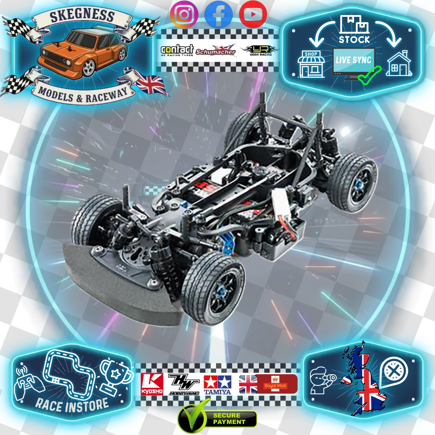 Tamiya - RC M07 CONCEPT CHASSIS KIT FWD (M-Chassis MTC) - 58647 (Requires body & all electrics)